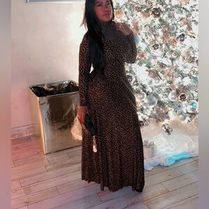 Naked Wardrobe fitted long dress size L